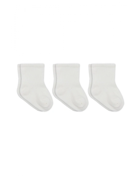 Bistyle 3lü Penye Soket Çorap 10132 Ekru