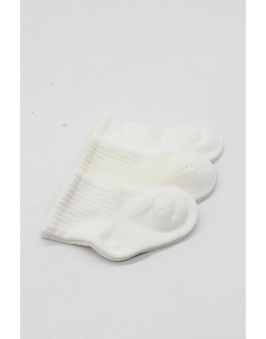 Bistyle 3lü Penye Soket Çorap 10132 Ekru