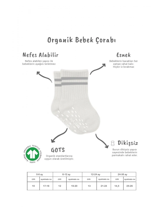 Bistyle 5Li Penye Kaymaz Çember Soket Çorap 10122 Ekru