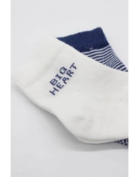 Bistyle Big Heart Penye Soket Çorap 2Li BS10117 Lacivert