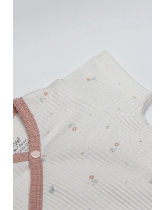 Bistyle Bloom Rose 2li Yarım Kol Badi 17119 Ekru Gül Kurusu