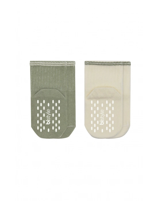 Bistyle Çemberli Basic Penye Kaymaz Soket Çorap 2li 10146 Nil