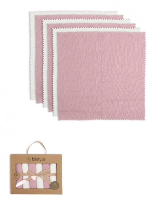 Bistyle Colours Kutulu 6lı Penye Mendil 20x20 90161 Ekru Gül Kurusu