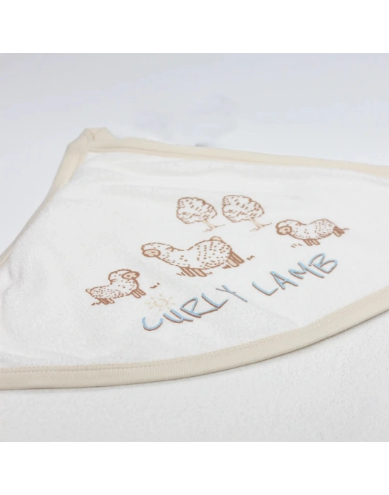 Bistyle Curly Lamb Tulum 15108 Bej Mavi Ekru