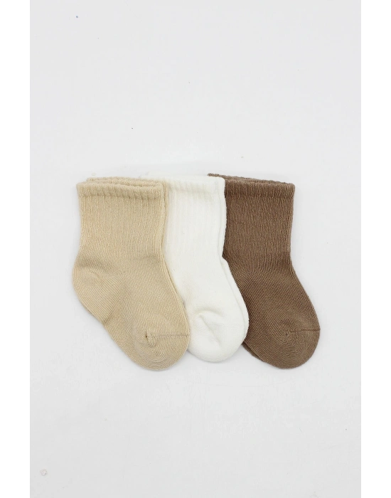 Bistyle Dog Boy 3lü Penye Soket Çorap 10134 Bej