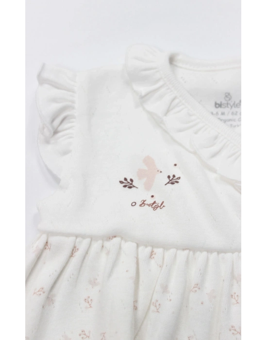 Bistyle Elbise Yarım Kol Morning Sun 21106 Ekru