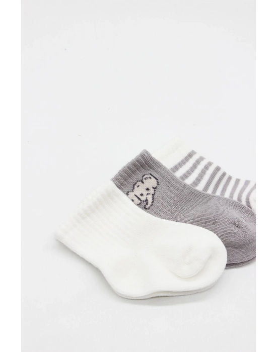 Bistyle Elephant Boy 3lü Penye Soket Çorap 10135 Ekru