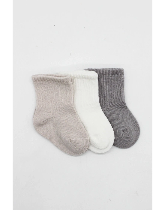 Bistyle Elephant Boy 3lü Penye Soket Çorap 10135 Gri