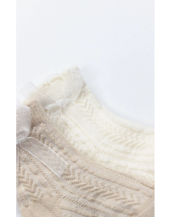 Bistyle Fiyonklu Penye Soket Çorap 2li 10149 Bej