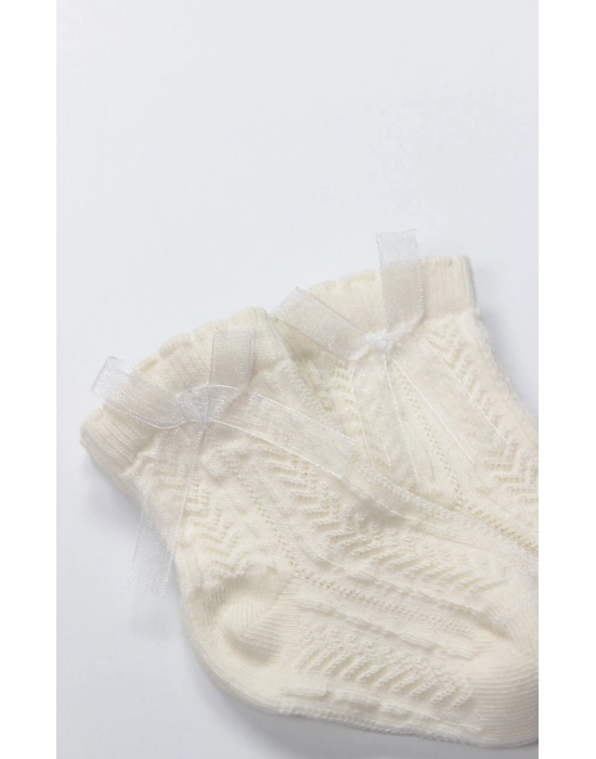 Bistyle Fiyonklu Penye Soket Çorap 2li 10150 Naturel