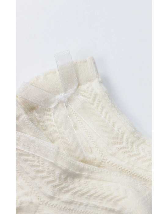 Bistyle Fiyonklu Penye Soket Çorap 2li 10150 Naturel