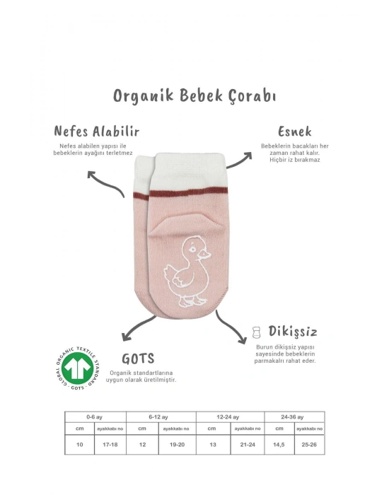 Bistyle Hayvan Figür Kaymaz Kız Soket Çorap 2Li BS10120 Gri