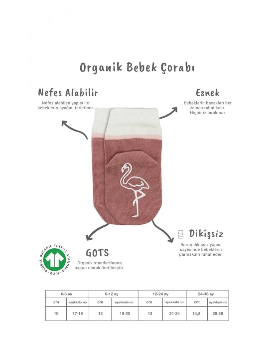 Bistyle Hayvan Figür Kaymaz Kız Soket Çorap 2Li BS10120 Pudra