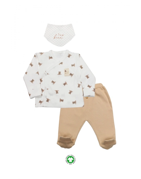 Bistyle I Am So Bear 3lü Takım 13103 Bej-Ekru