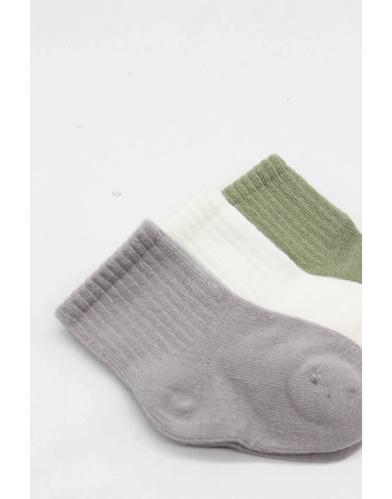 Bistyle Koala Boy 3lü Penye Soket Çorap 10133 Gri