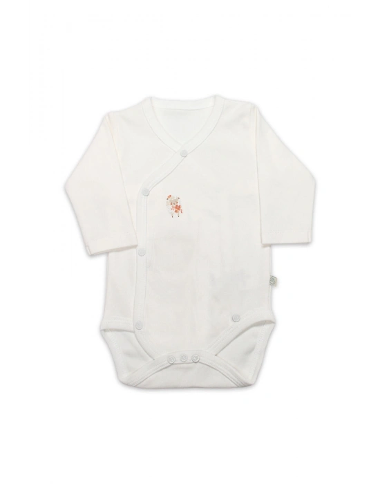 Bi̇style Kruvaze Body Uzun Kol Fluffy And Lovely 17110 Bej