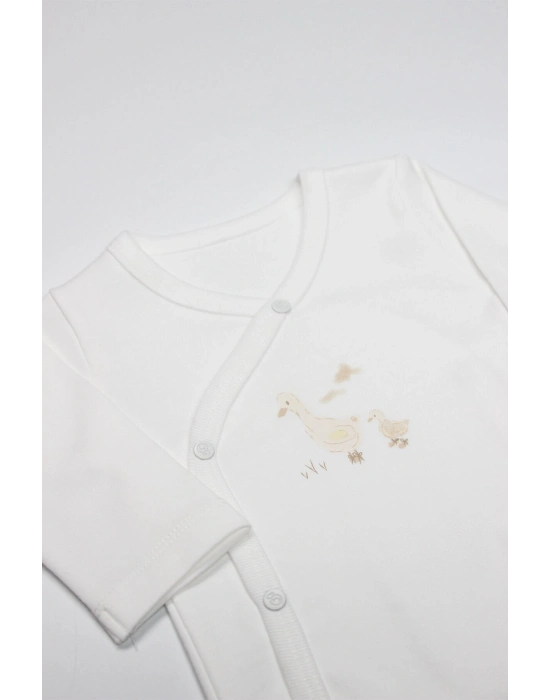 Bistyle Kruvaze  Body Uzun Kol Welcome Baby Duck 17108 Sarı