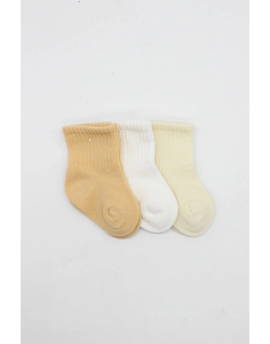 Bistyle Little Love Girl 3lü Penye Soket Çorap 10137 Somon