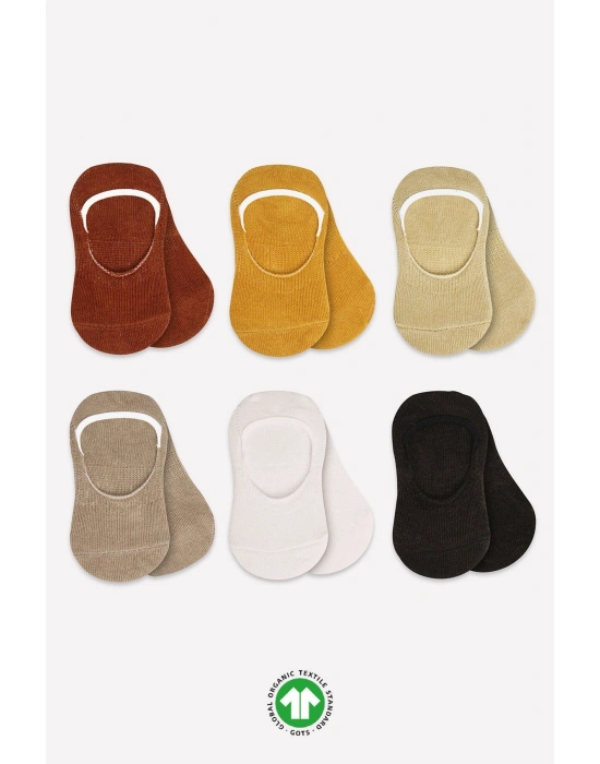 Bistyle Mix Babet Çorap 6Lı BS30101M Toprak