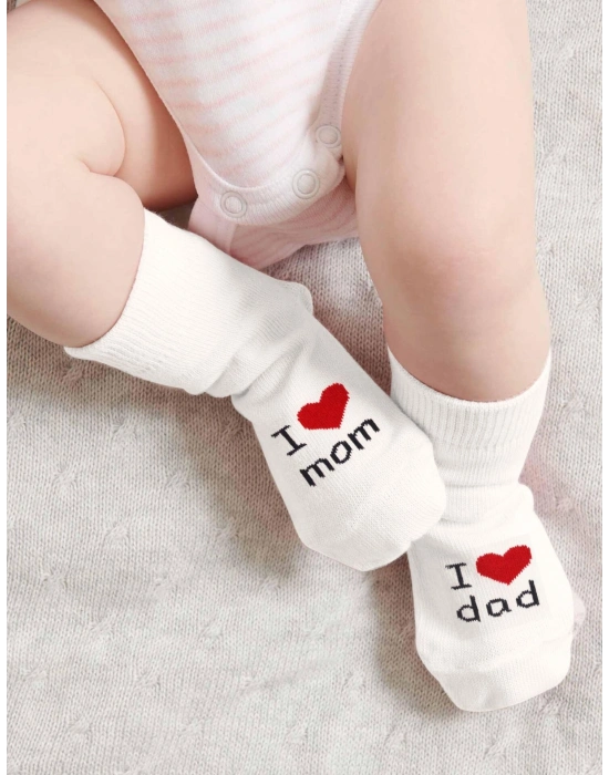 Bistyle Mom Dad 3Lü Penye Soket Çorap 10123 Ekru