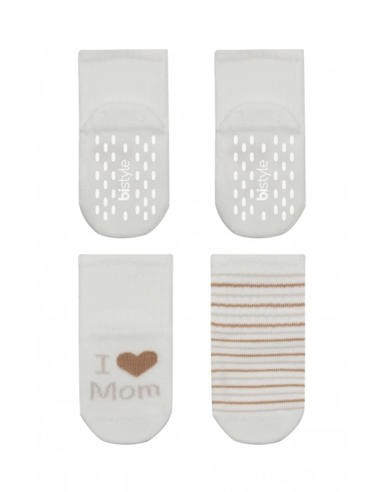 Bistyle Mom Dad Penye Kaymaz Soket Çorap 2li 10147 Çember Mom