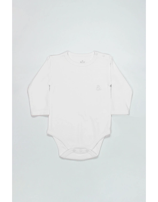 Bistyle Natural Basic Style Uzun Kol Body 17104 Beyaz