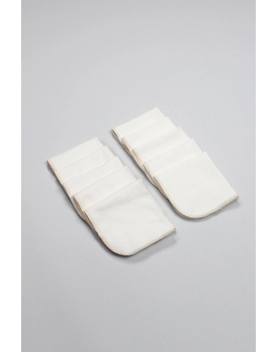 Bistyle Organik 20x20 10Lu Penye Mendil 90102 Ekru