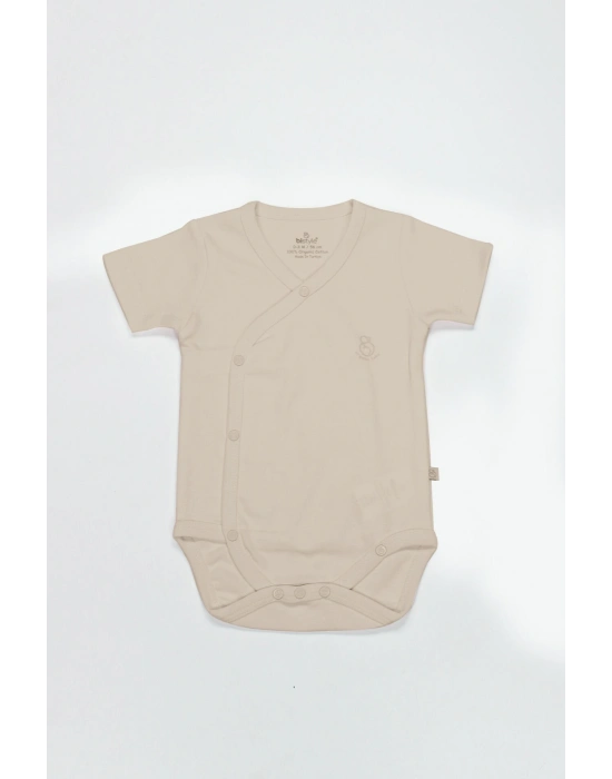 Bistyle Organik Natural Basic Style Kruvaze Yarım Kol Body BS17101 Bej