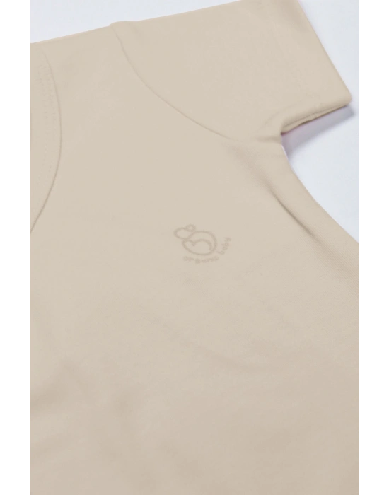 Bistyle Organik Natural Basic Style Kruvaze Yarım Kol Body BS17101 Bej