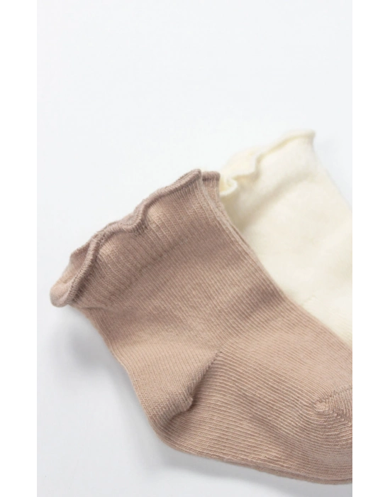 Bistyle Overlok Style Penye Soket Çorap 2li 10153 Kahve