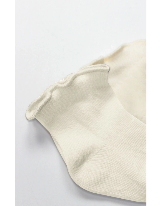 Bistyle Overlok Style Penye Soket Çorap 2li 10153 Naturel