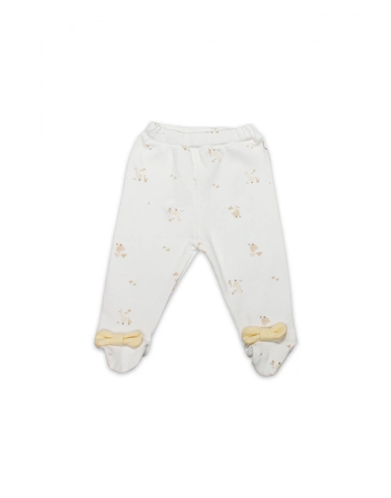 Bistyle Patikli Alt Welcome Baby Duck 16107 Sarı-Ekru