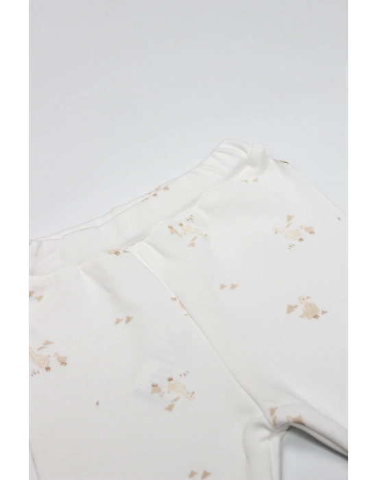 Bistyle Patikli Alt Welcome Baby Duck 16107 Sarı-Ekru