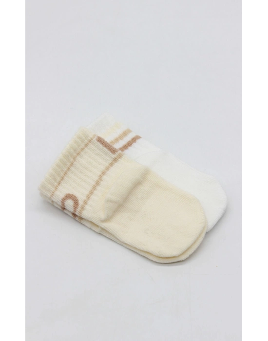 Bistyle Penye Kaymaz Soket Çorap 2li 10144 Bej Ekru
