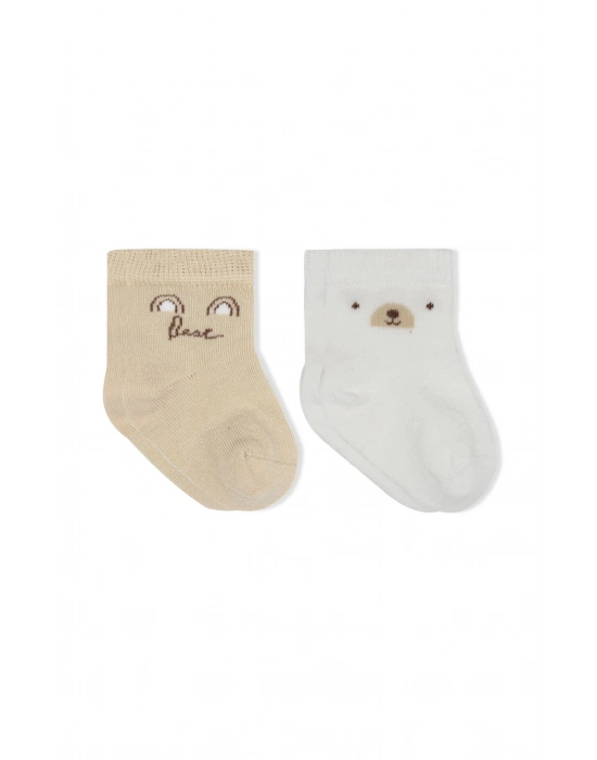 Bistyle So Bear Penye Soket Çorap 2li 10142 Bej Ekru