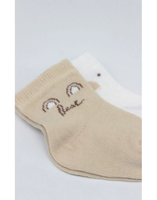 Bistyle So Bear Penye Soket Çorap 2li 10142 Bej Ekru