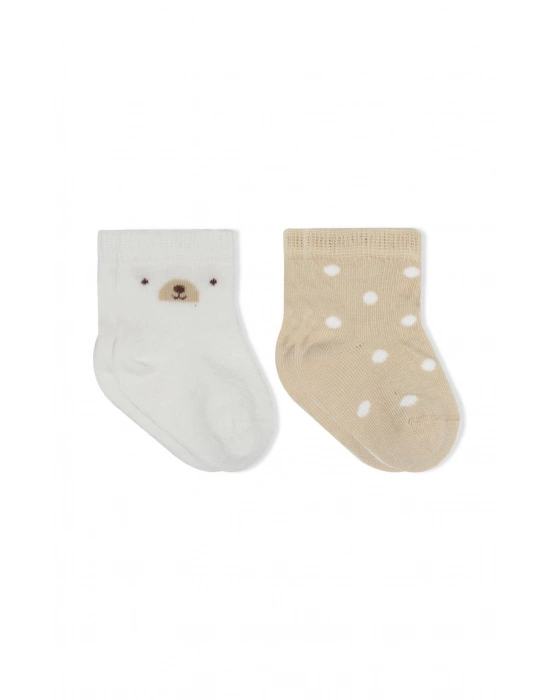 Bistyle So Bear Penye Soket Çorap 2li 10142 Ekru Bej