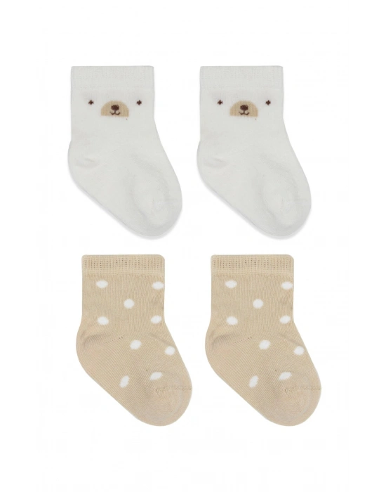 Bistyle So Bear Penye Soket Çorap 2li 10142 Ekru Bej