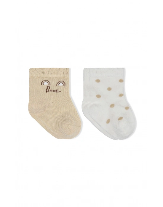 Bistyle So Bear Penye Soket Çorap 2li 10142 Ekru Kahve