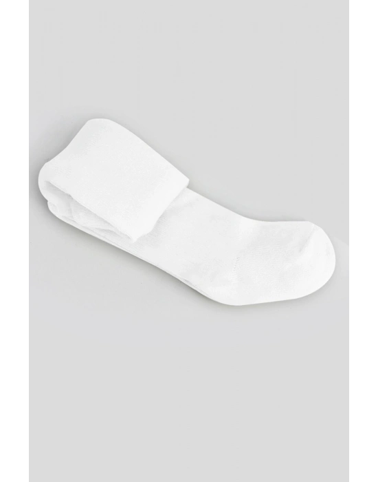 Bistyle Tekli Düz Külotlu Çorap 50104 Beyaz