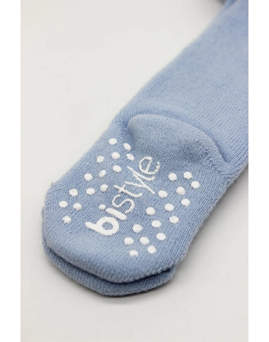 Bistyle Tekli Kaymaz Basic Külotlu Çorap BS50501B Mavi
