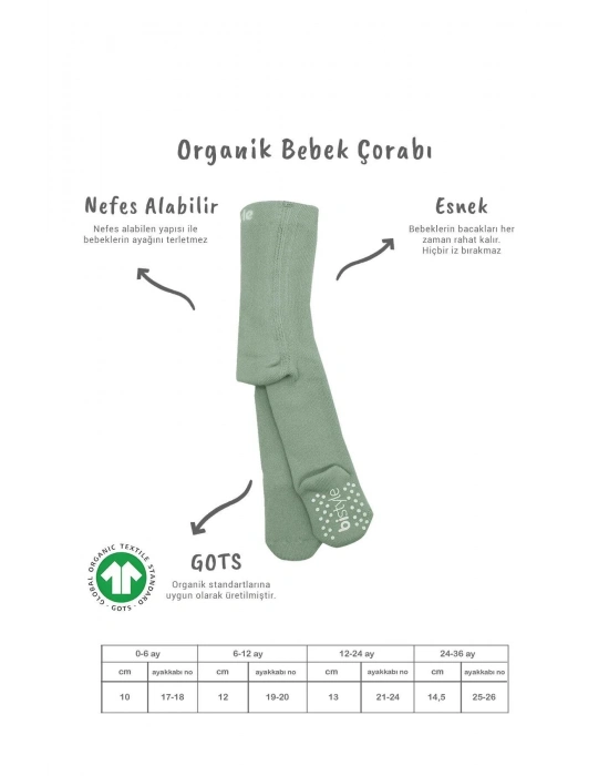 Bistyle Tekli Kaymaz Mix Havlu Külotlu Çorap 50501 Nil