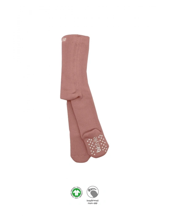 Bistyle Tekli Kaymaz Mix Havlu Külotlu Çorap BS50501M Pudra