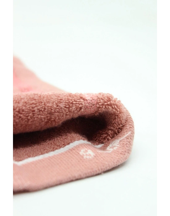 Bistyle Tekli Puan Kaymaz Havlu Külotlu Çorap BS50502 Pudra