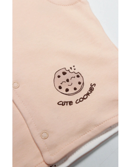 Bistyle Yelek Çift Taraflı Cookies Cute Happy 18112 Somon