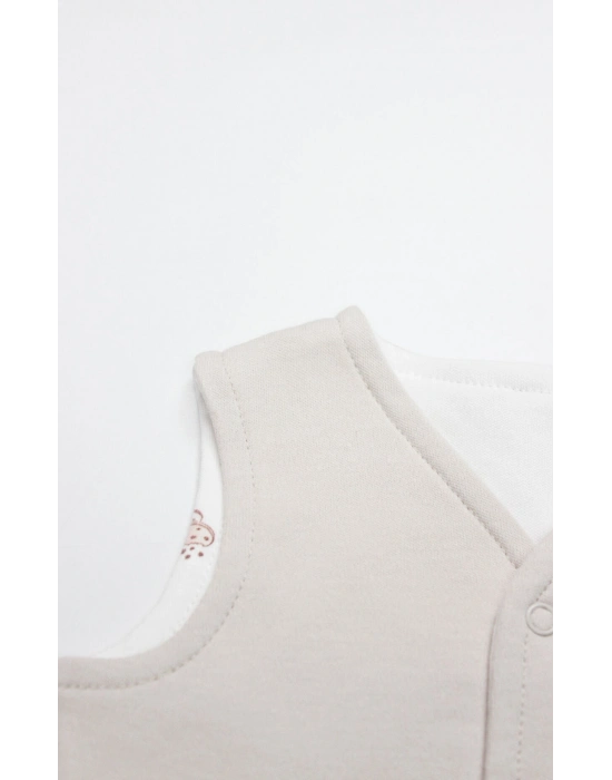 Bistyle Yelek Çift Taraflı Cookies Make Happy 18111 Ekru