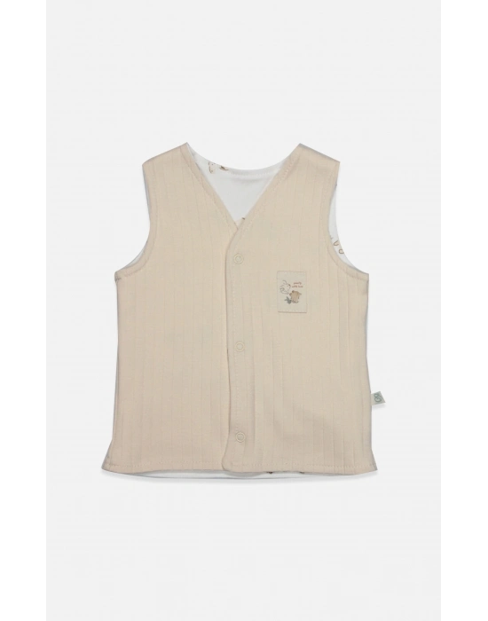 Bistyle Yelek Çift Taraflı With You Family 18113 Bej