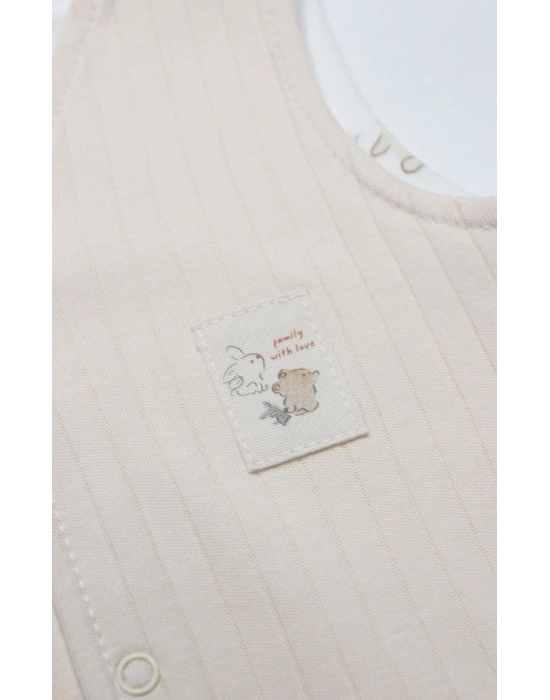 Bistyle Yelek Çift Taraflı With You Family 18113 Bej