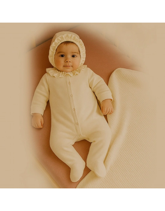 Bistyle Yenidoğan Tulum Battaniye Prıncess 13115 Ekru