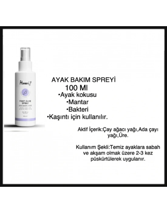 Bitkisel Ayak Koku Giderici Bakım Spreyi